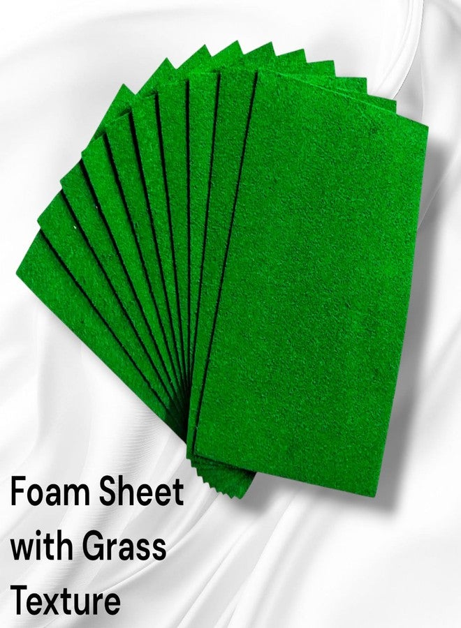 CREATIVE PENCIL 10 A4 Size Foam Grass Sheets Green Color, Perfect for Scrapbooking, Card Making, and DIY Crafts (Grass Foam Sheet) Pack of 10 - Image 2